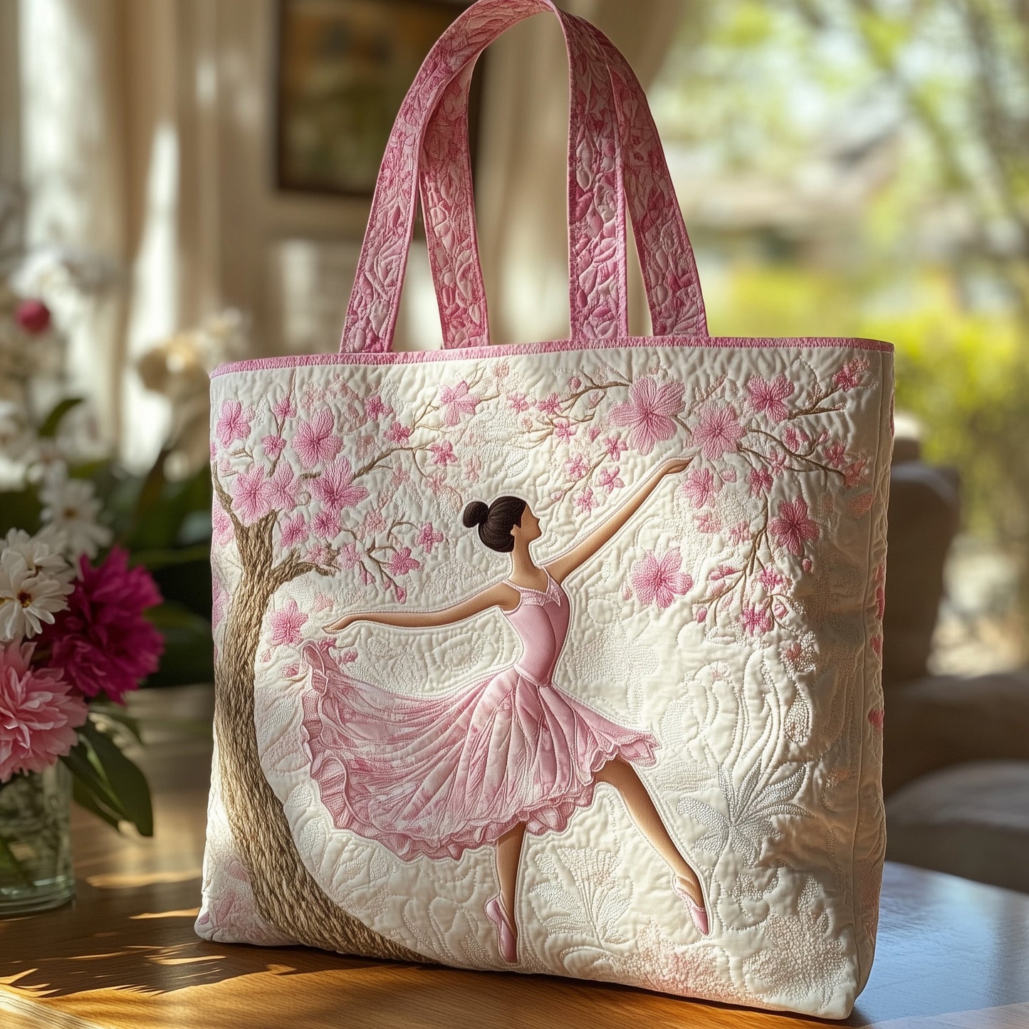 Elegant Ballerina Quilted Tote Bag GFTOHD11320
