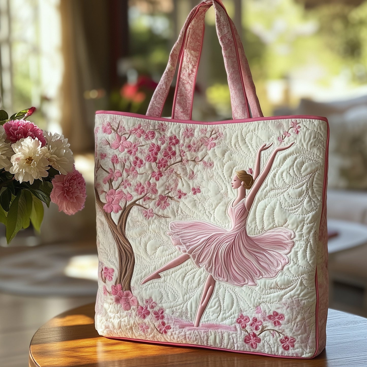Elegant Ballerina Quilted Tote Bag GFTOHD11321