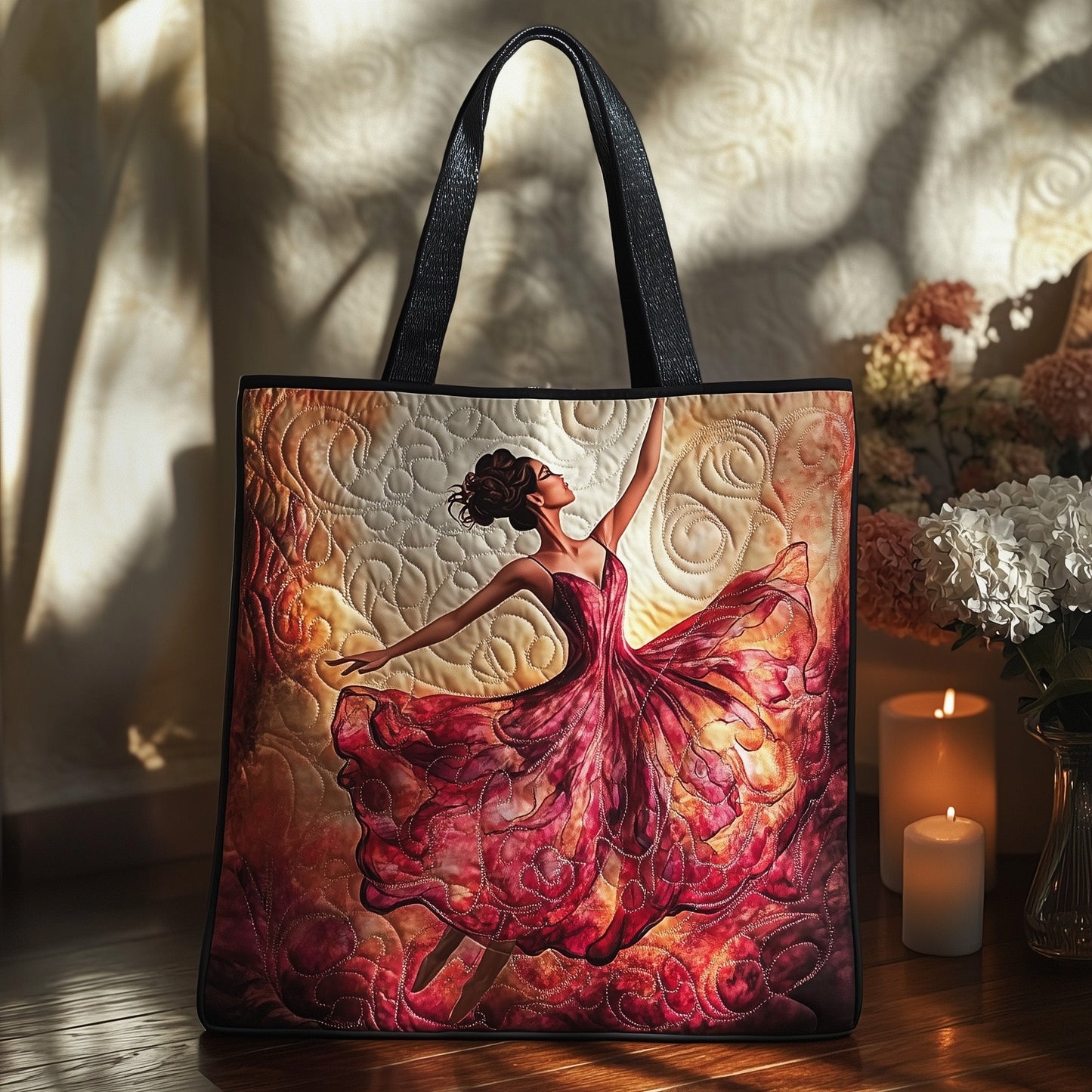 Elegant Ballerina Quilted Tote Bag GFTOHD11324