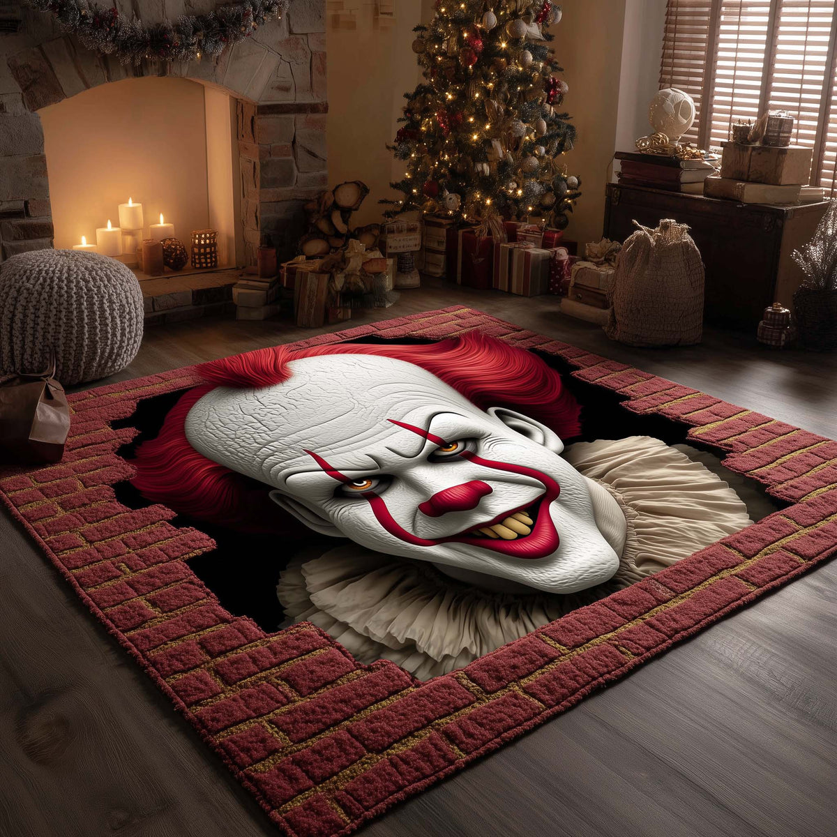 Clown Rug Large Creepy Clown Area Rug GFTOHD11332 – Patchique Store
