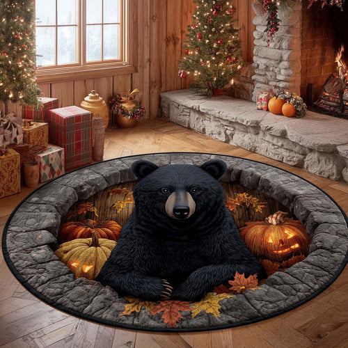 Rustic Bear Quilted Round Mat GFTOHD11341