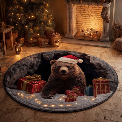 Holiday Bear Quilted Round Mat GFTOHD11345