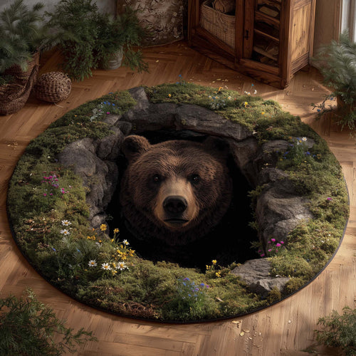 Forest Bear Quilted Round Mat GFTOHD11349