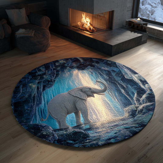 Elephant Grace Quilted Round Mat GFTOHD11357
