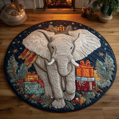 Elephant Grace Quilted Round Mat GFTOHD11359