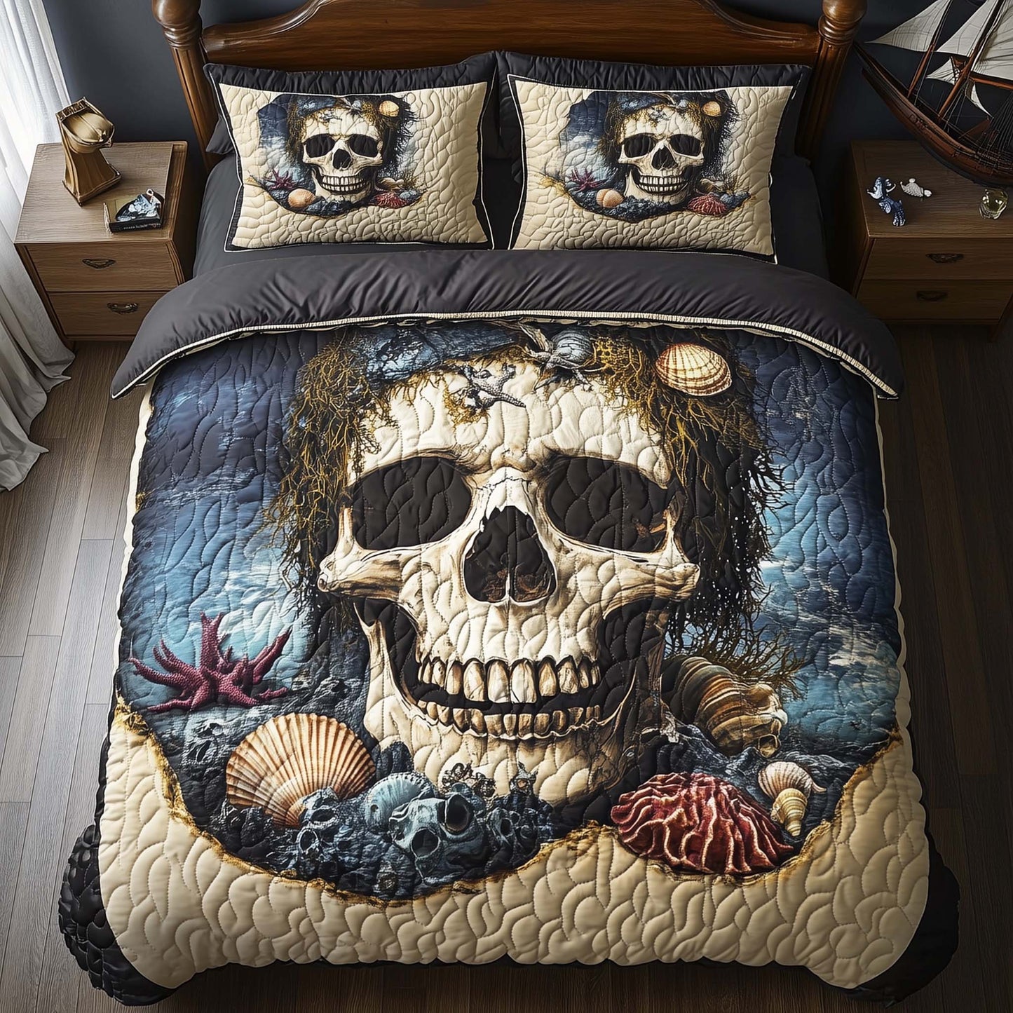 Skull Pirates Duvet Cover Set GFTOHD11363