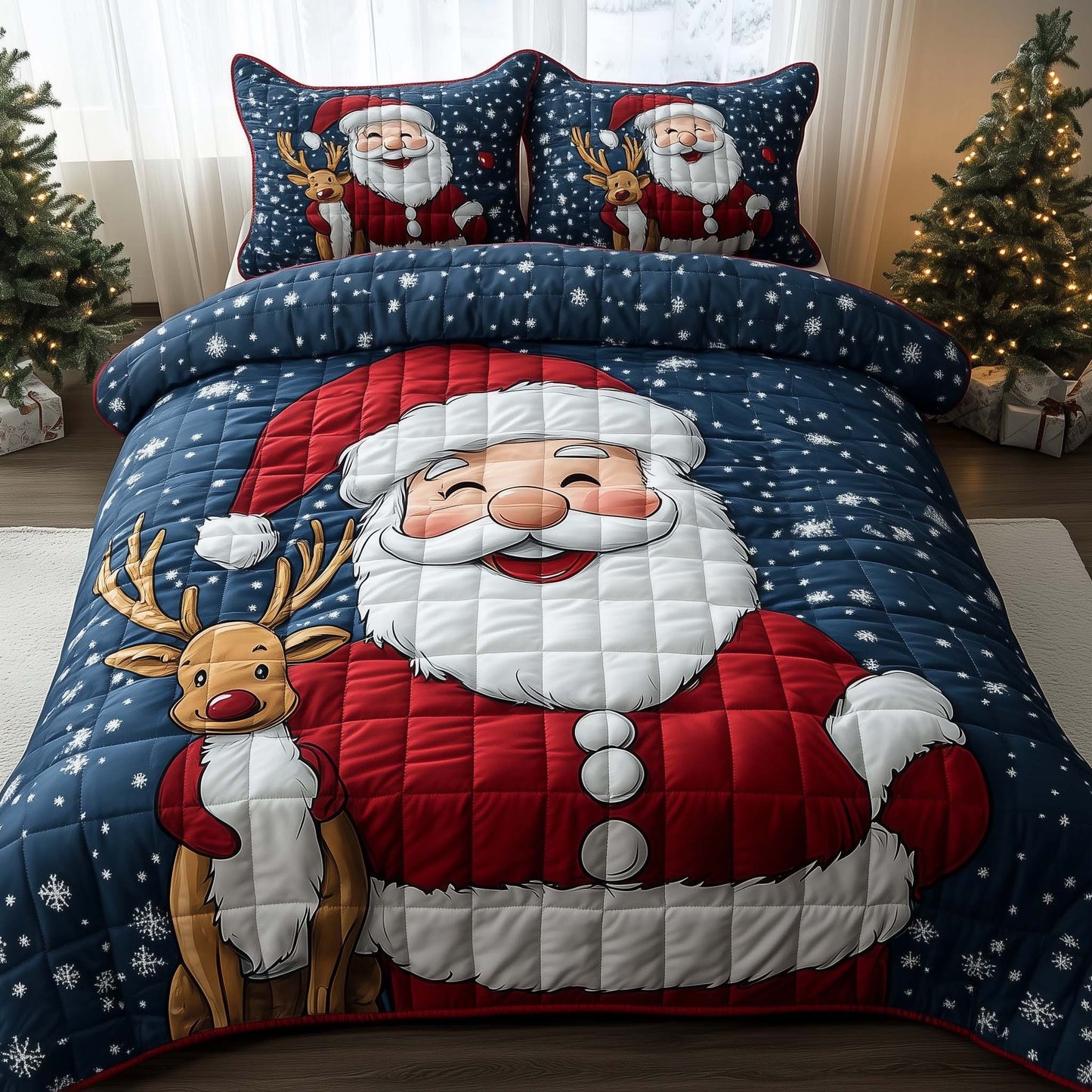 Christmas Santa Duvet Cover Set GFTOHD11387