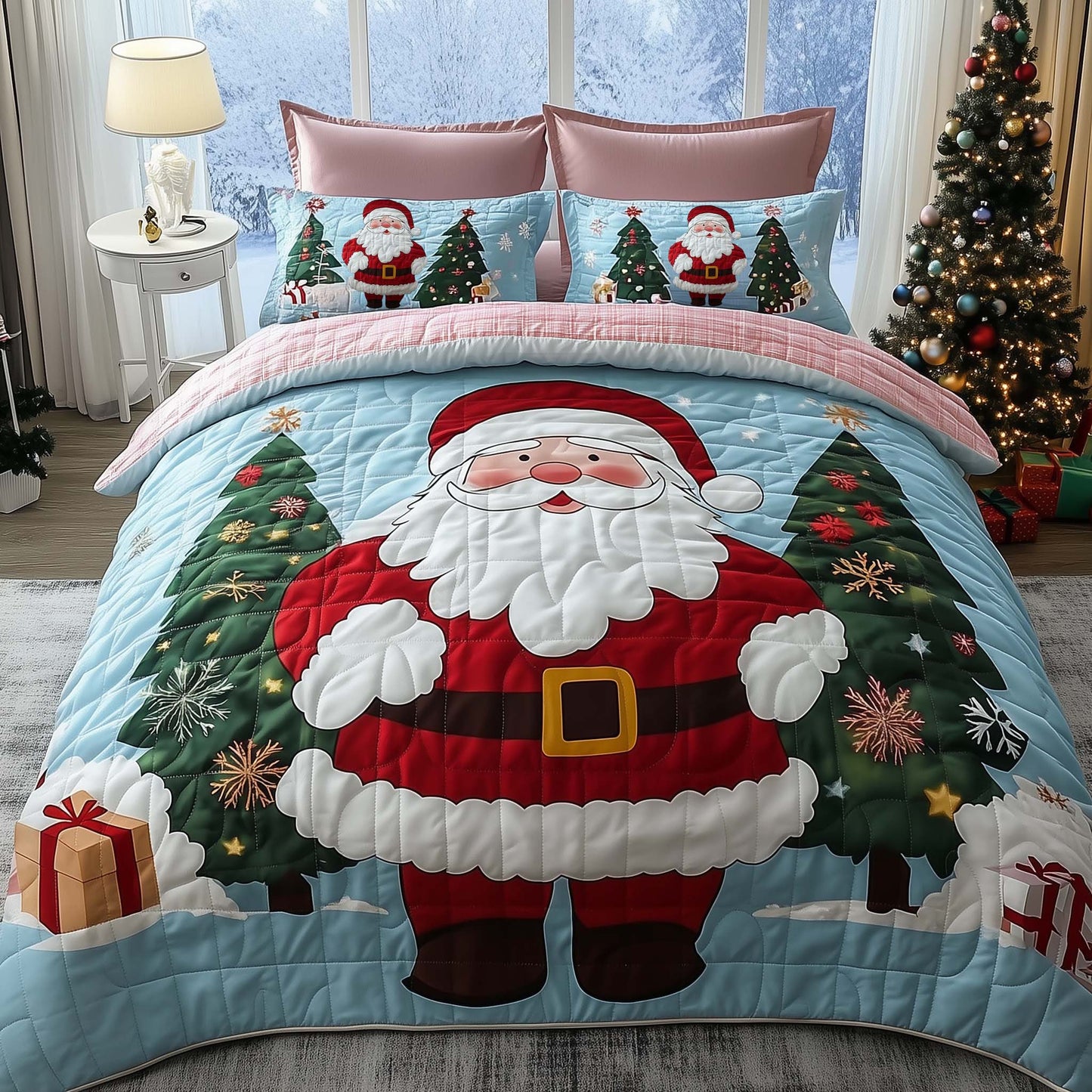 Christmas Santa Duvet Cover Set GFTOHD11393