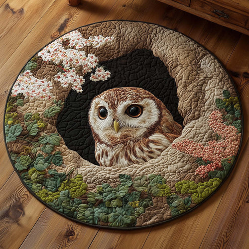 Spring Forest Owl Quilted Round Mat GFTOHD11399