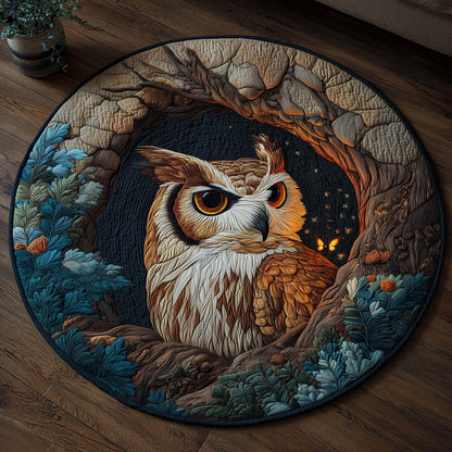 Summer Night Owl Quilted Round Mat GFTOHD11402