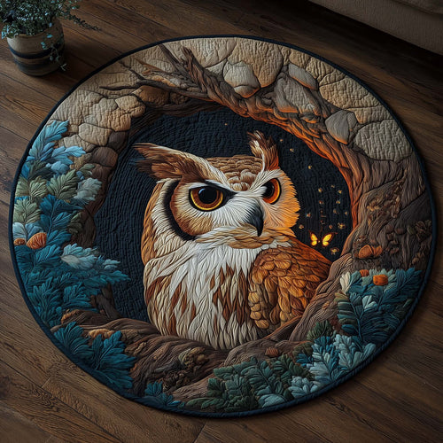 Summer Night Owl Quilted Round Mat GFTOHD11402