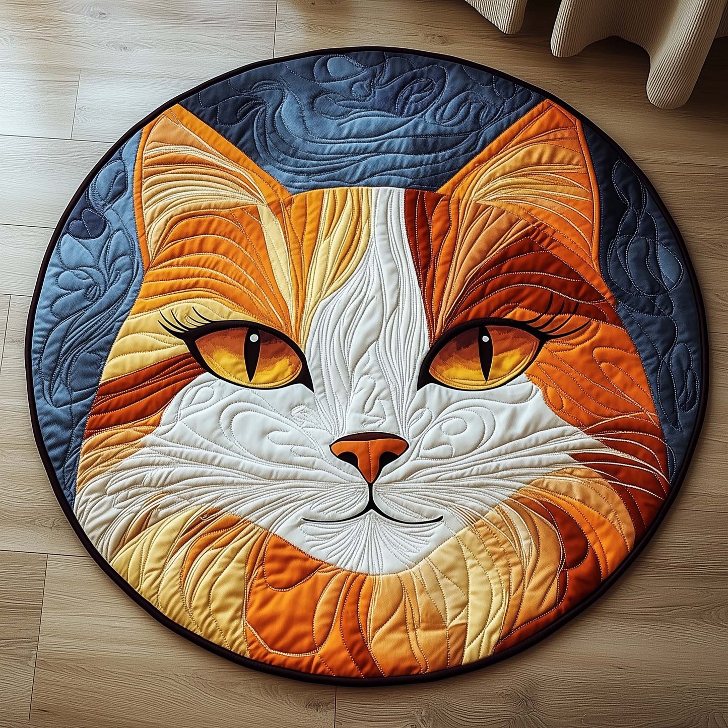 Catitude Quilted Round Mat GFTOHD11411