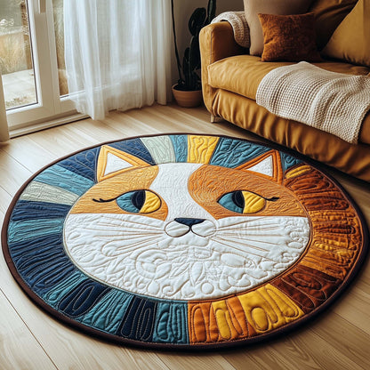 Boho Sun Cat Quilted Round Mat GFTOHD11420