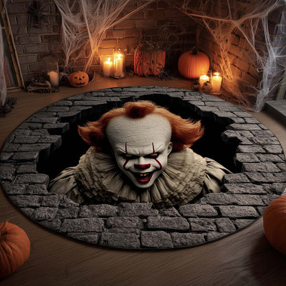 Creepy Clown Quilted Round Mat GFTOHD11434