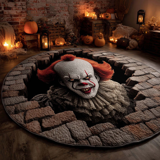 Creepy Clown Quilted Round Mat GFTOHD11435