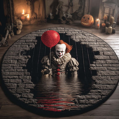 Creepy Clown Quilted Round Mat GFTOHD11436