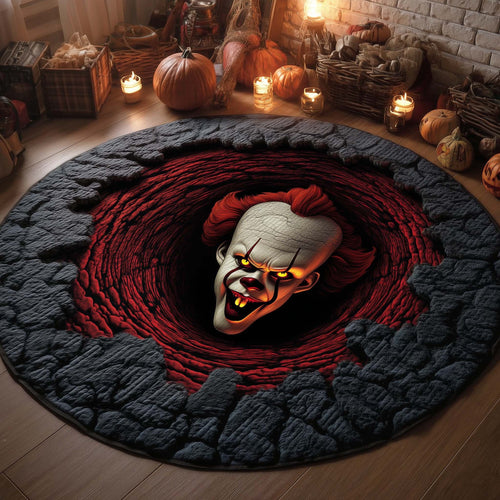 Creepy Clown Quilted Round Mat GFTOHD11437