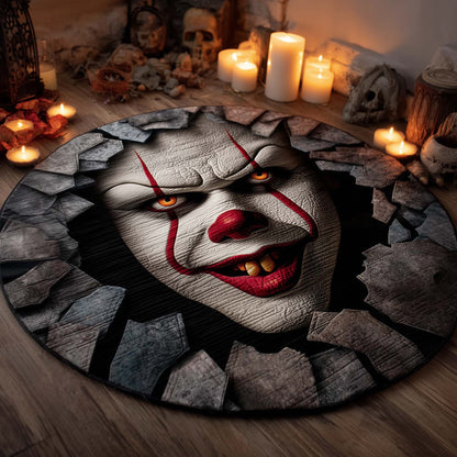 Creepy Clown Quilted Round Mat GFTOHD11438