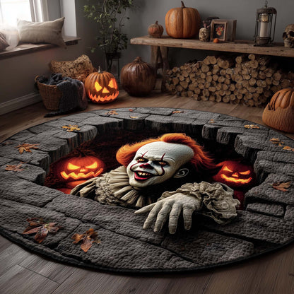 Creepy Clown Quilted Round Mat GFTOHD11439