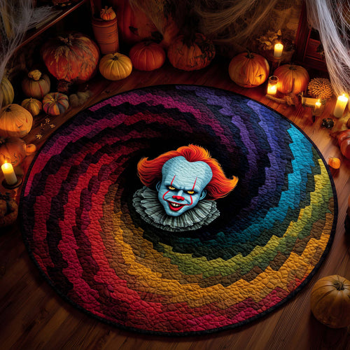 Creepy Clown Quilted Round Mat GFTOHD11441