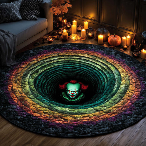 Creepy Clown Quilted Round Mat GFTOHD11443
