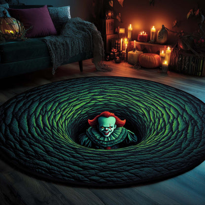 Creepy Clown Quilted Round Mat GFTOHD11444