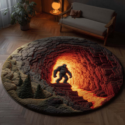 Lava Canyon Bigfoot Quilted Round Mat GFTOHD11455
