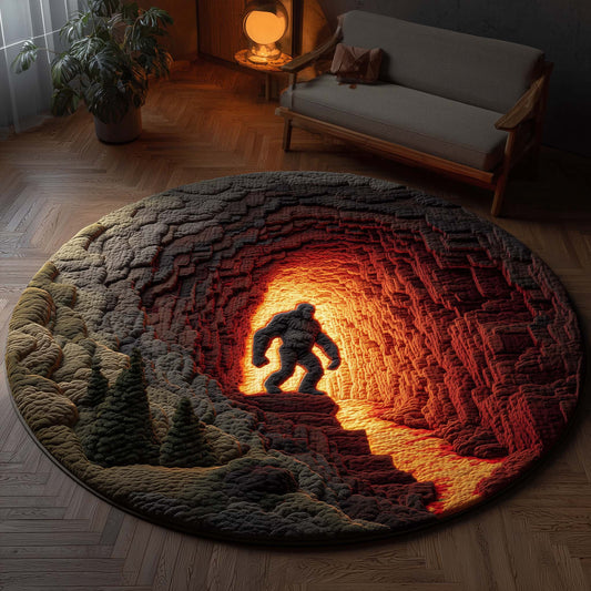 Lava Canyon Bigfoot Quilted Round Mat GFTOHD11455