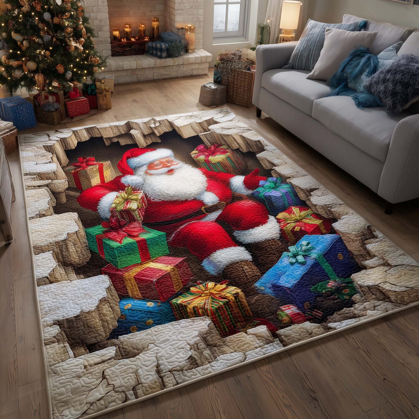 Santa Workshop Wonder Area Rug GFTOHD11460