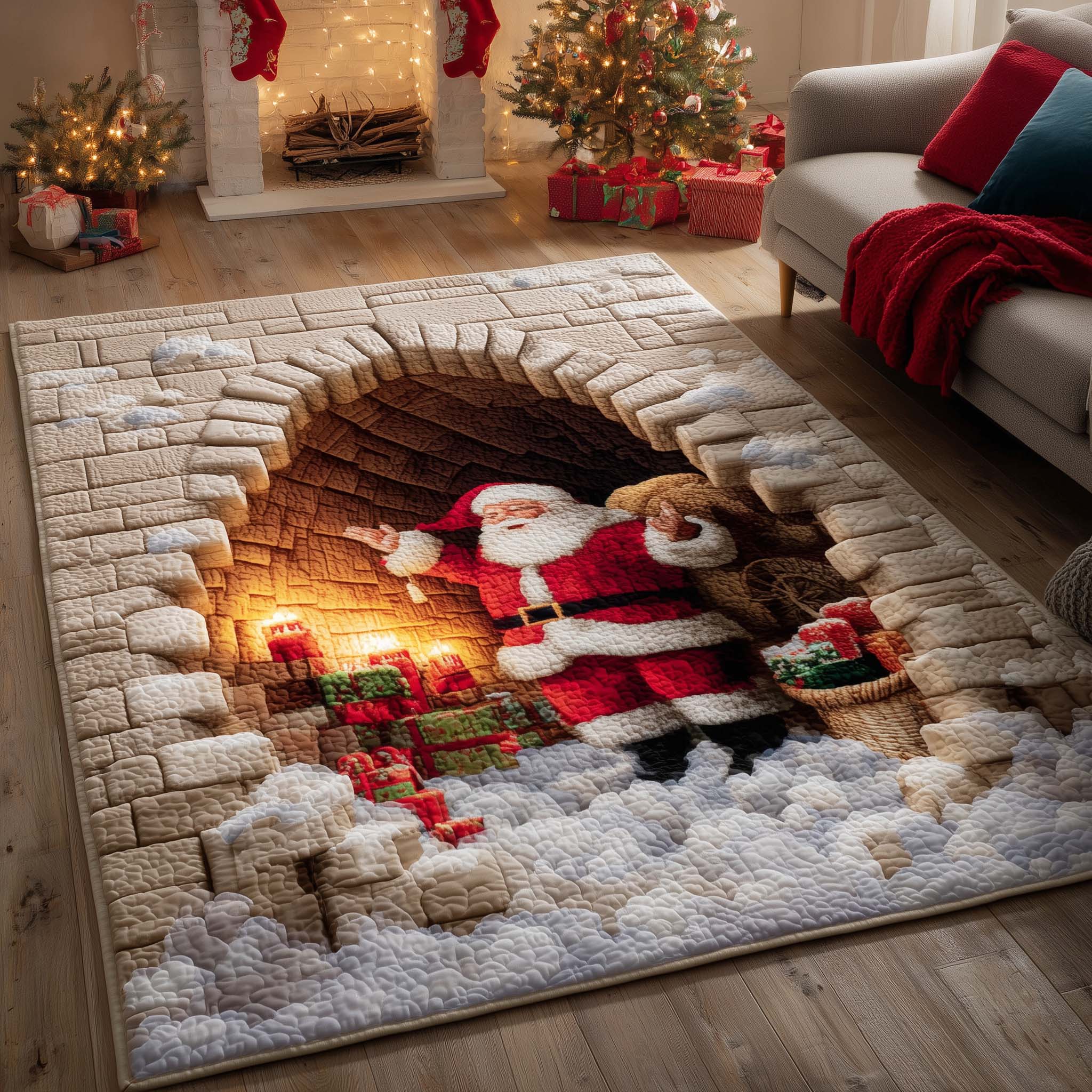 Chimney Rug Santa Chimney Tunnel Area Rug GFTOHD11463 – Patchique Store