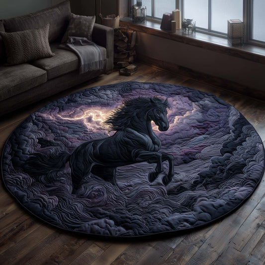 Storm Horse Quilted Round Mat GFTOHD11494