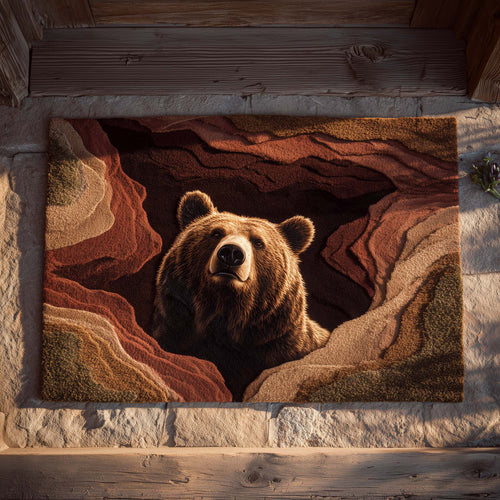 Mountain Cavern Bear Doormat GFTOHD11558