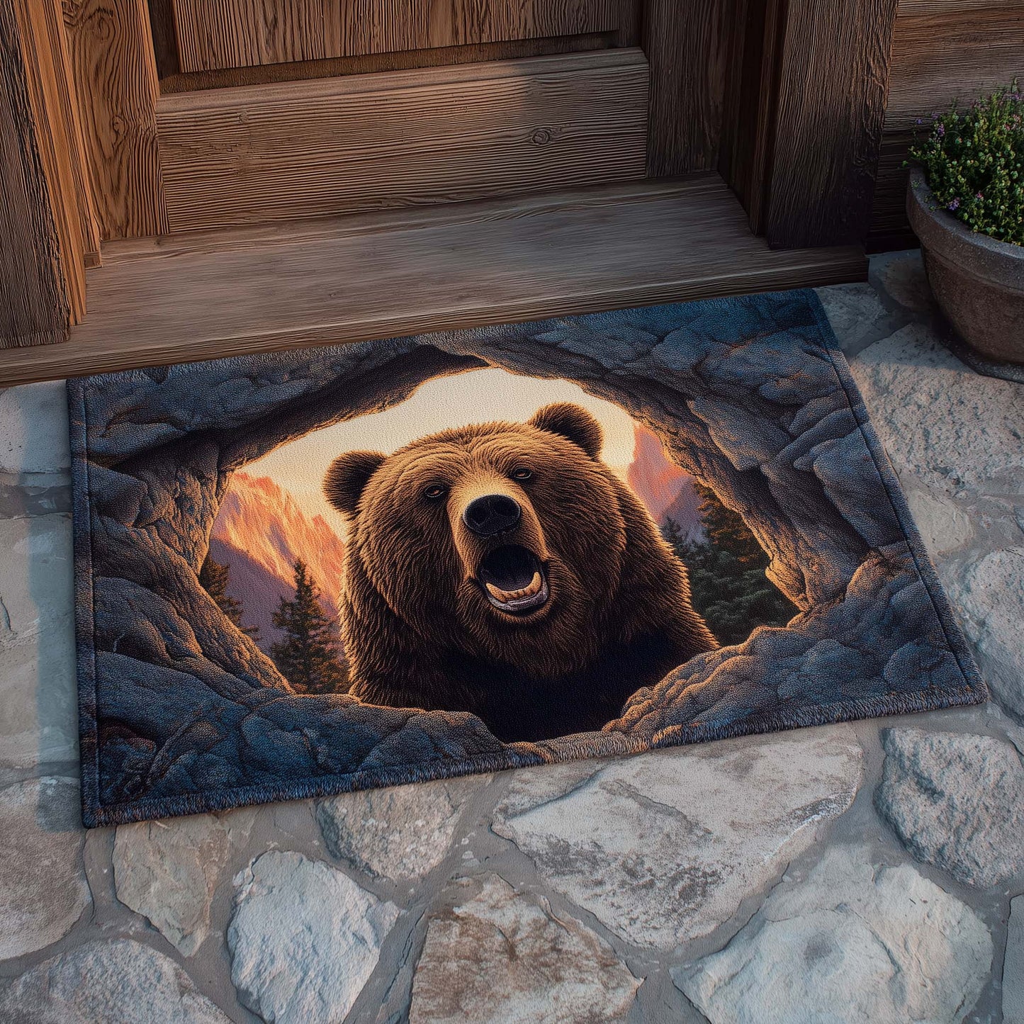 Stone Crevice Bear Doormat GFTOHD11559