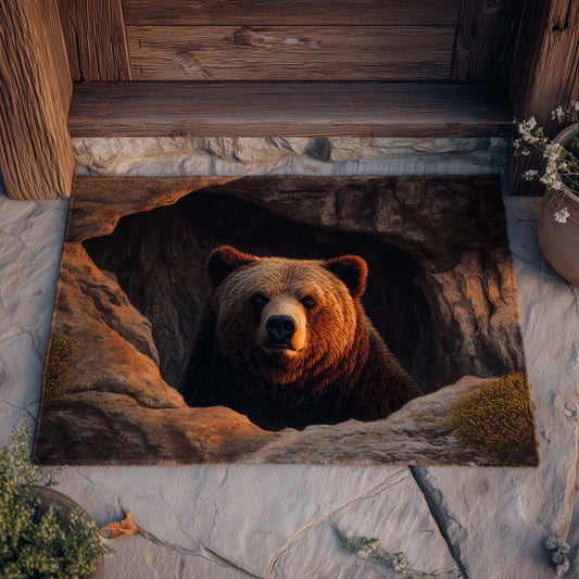 Mountain Cavern Bear Doormat GFTOHD11560