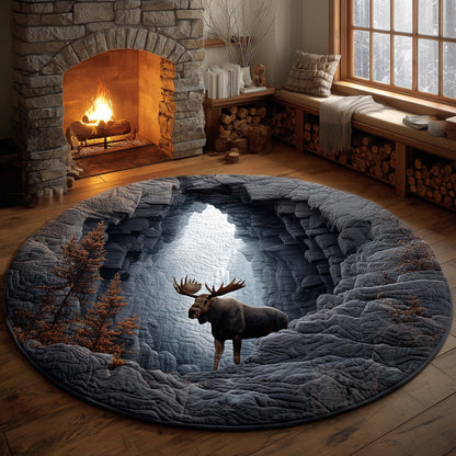 Moose Heaven Quilted Round Mat GFTOHD11569