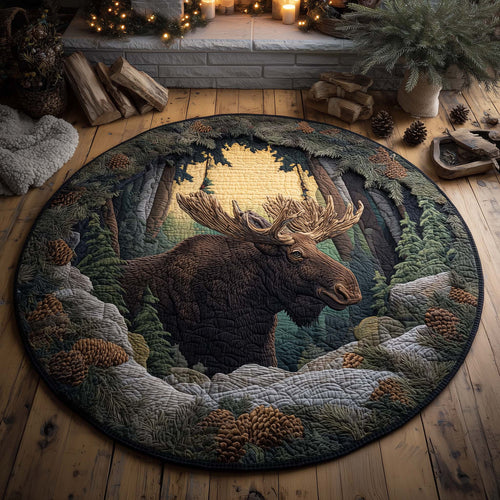 Moose Valley Quilted Round Mat GFTOHD11575