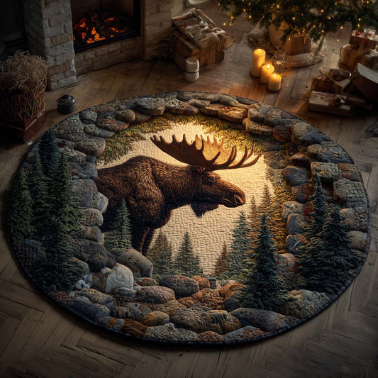 Moose Valley Quilted Round Mat GFTOHD11576