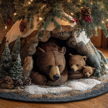 Bear Forest Spirit Quilted Tree Skirt GFTOHD11596