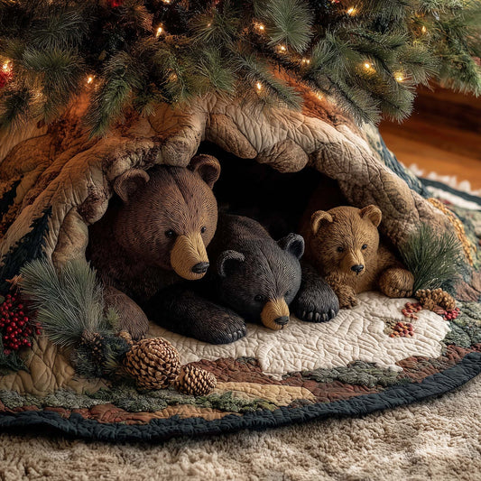 Bear Forest Spirit Quilted Tree Skirt GFTOHD11597