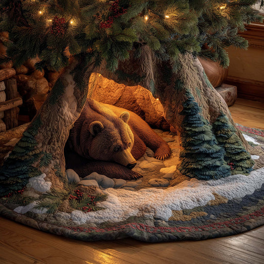 Bear Forest Spirit Quilted Tree Skirt GFTOHD11598