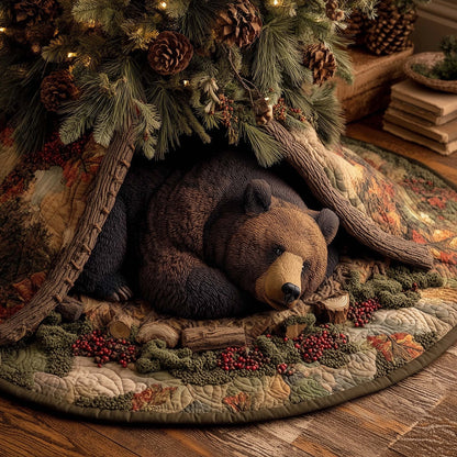Bear Forest Spirit Quilted Tree Skirt GFTOHD11600