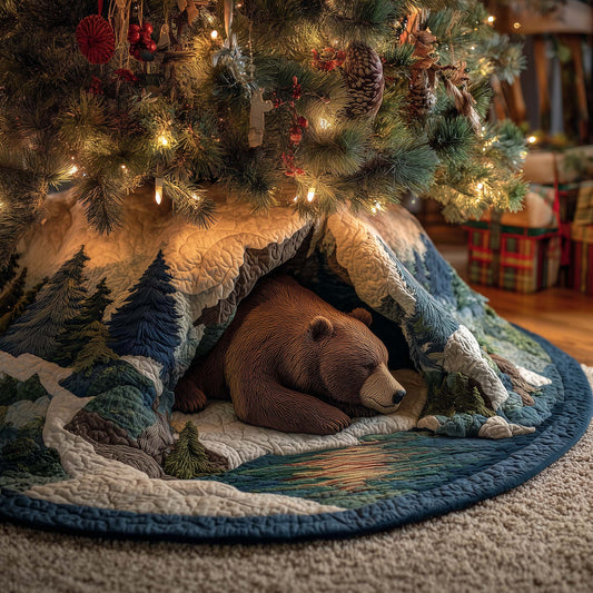 Bear Forest Spirit Quilted Tree Skirt GFTOHD11603