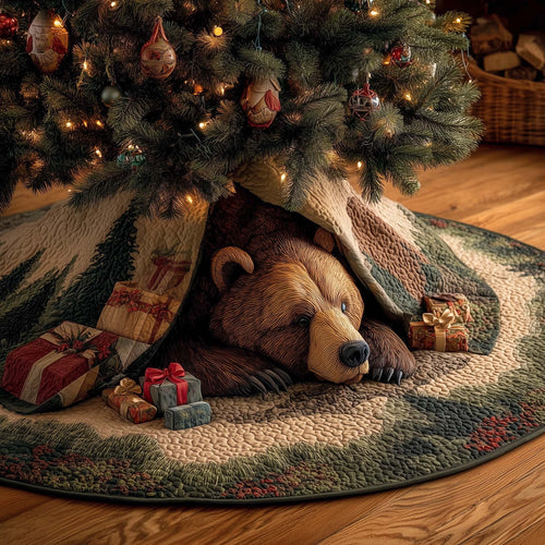 Bear Forest Spirit Quilted Tree Skirt GFTOHD11604
