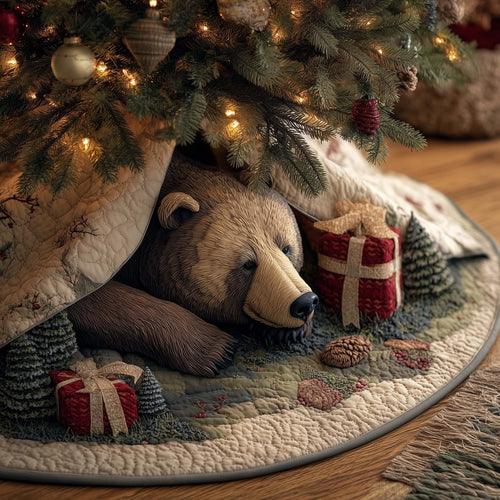 Bear Forest Spirit Quilted Tree Skirt GFTOHD11605