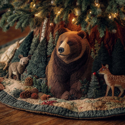 Bear Forest Spirit Quilted Tree Skirt GFTOHD11608