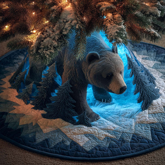 Bear Forest Spirit Quilted Tree Skirt GFTOHD11609