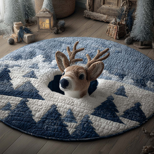 Winter Reindeer Quilted Round Mat GFTOHD11622