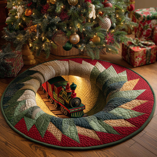 Train Tunnel Quilted Round Mat GFTOHD11631