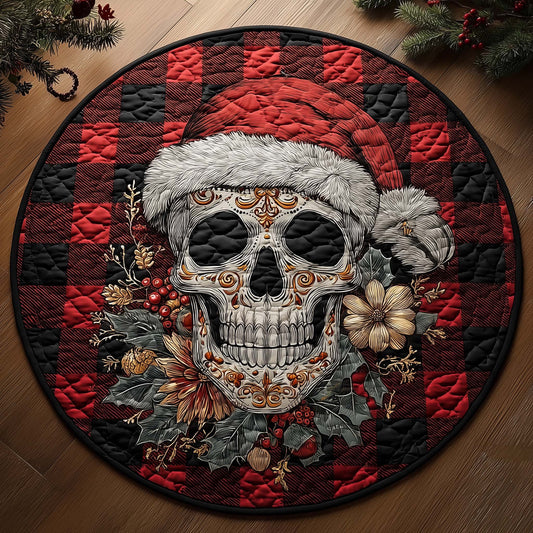 Festive Skull Quilted Round Mat GFTOHD11633
