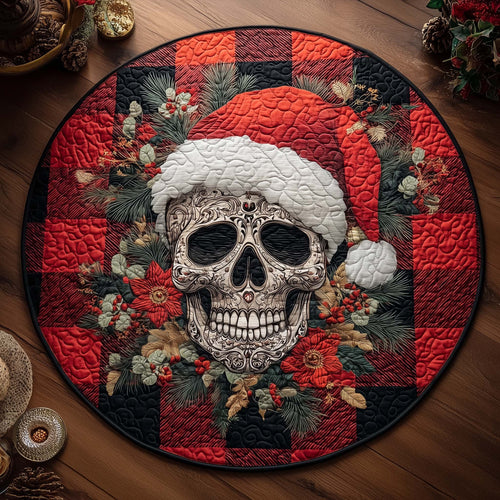 Festive Skull Quilted Round Mat GFTOHD11634
